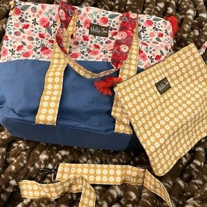 Matilda Jane Blue and Pink Floral Tote Bag